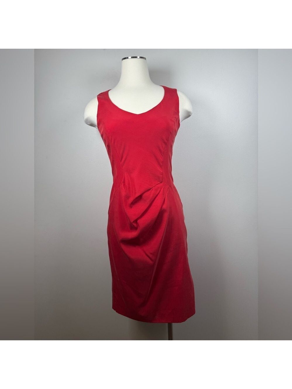 RIANI Elegant Red Sleeveless Midi Dress Small